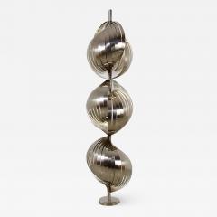 Henri Mathieu Henry Mathieu floor lamp Moon with 3 steel light shades France 1970s - 2131959