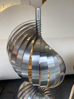 Henri Mathieu Pair of Metal Spiral Lamp by Henri Mathieu France 1970s - 2263094