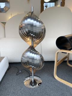 Henri Mathieu Pair of Metal Spiral Lamp by Henri Mathieu France 1970s - 2263096