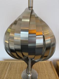 Henri Mathieu Pair of Metal Spiral Table Lamps by Henri Mathieu France 1970s - 2544365