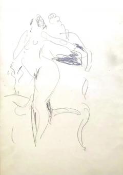 Henri Matisse Henri Matisse Pencil Of Nude By Chair From Matisse Estate - 3309742