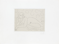 Henri Matisse Nu allong sur fond motifs circulaires 1929 - 3645815