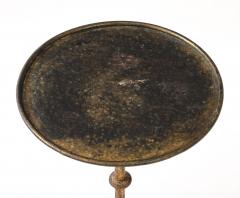 Henri Pouenat Henri Pouenat Pair Wrought Iron Tables Gold Leaf Model Dani France c 1980 - 4509498