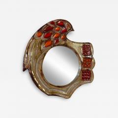 Henri Siffre Ceramic Mirror by Henri Siffre France 1970s - 3066724