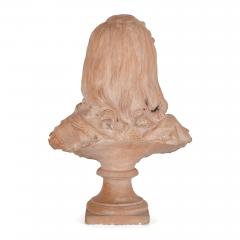 Henri Weigele Terracotta portrait bust of a girl by Henri Weigele - 3302726
