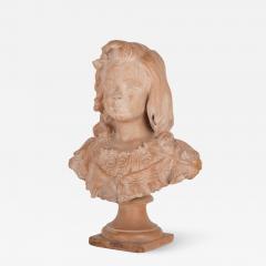 Henri Weigele Terracotta portrait bust of a girl by Henri Weigele - 3304523
