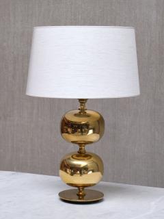 Henrik Blomqvist Pair of Henrik Blomqvist Brass Table Lamps Stilarmatur Tran s Sweden 1960s - 4213391