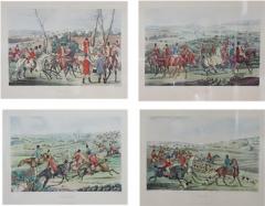 Henry Alken 19th Century Watercolor Etchings by Henry Thomas Alken Fox Hunting Set of 4 - 2935021