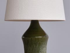 Henry Brandi Henry Brandi Green Ceramic Table Lamp Brandi Vejbystrand Sweden 1960s - 3381960