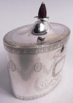 Henry Chawner Chawner English Georgian Neoclassical Sterling Silver Tea Caddy 1788 - 4013454