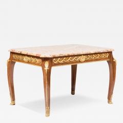 Henry Dasson French Louis XVI Style Ormolu Mounted Mahogany Coffee Table C 1880 - 3133923