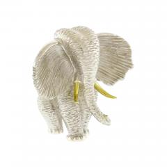 Henry Dunay HENRY DUNAY STERLING SILVER AFRICAN ELEPHANT BROOCH WITH 18 KARAT GOLD TUSKS - 3733041