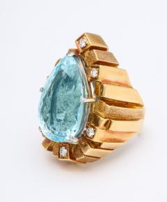 Henry Dunay Henry Dunay Aquamarine and Diamond Gold Ring - 744253