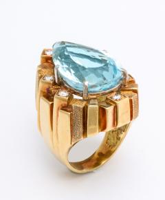 Henry Dunay Henry Dunay Aquamarine and Diamond Gold Ring - 744258