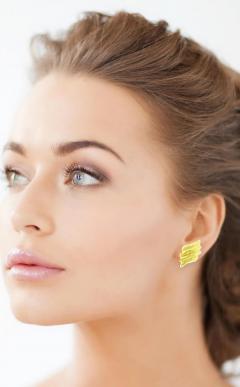 Henry Dunay Henry Dunay Hammered Gold Wing Earrings - 4367414