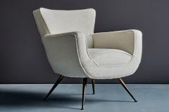 Henry Glass Elegant Lounge Chair by Henry Glass for J L Chase Co newly Upholstered - 4789019