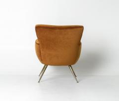 Henry Glass Henry Glass Forecast Lounge Chair in Bronze Velvet - 4736281