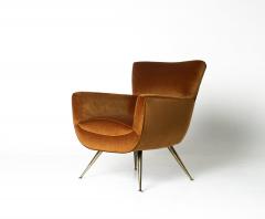 Henry Glass Henry Glass Forecast Lounge Chair in Bronze Velvet - 4736282