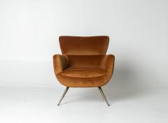 Henry Glass Henry Glass Forecast Lounge Chair in Bronze Velvet - 4736283