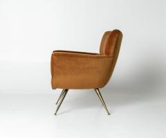Henry Glass Henry Glass Forecast Lounge Chair in Bronze Velvet - 4736285