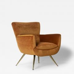 Henry Glass Henry Glass Forecast Lounge Chair in Bronze Velvet - 4738049