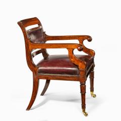 Henry Holland A rosewood library chair in manner of Henry Holland made for Senior Service Club - 1951921