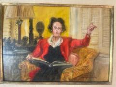Henry Koehler PORTRAIT OF WOMAN WITH BOOK PAINTING BY HENRY KOEHLER - 2123065