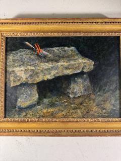 Henry Koehler THE OLD STONE BENCH PAINTING BY HENRY KOEHLER - 4649251