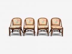 Henry Link Dining Table and Four Chairs Bamboo Fabric Philippines 1980s - 4741080