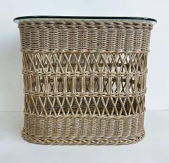 Henry Link Henry Link Lexington Wicker Glass Coffee Table Side Table Set - 4522970