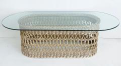 Henry Link Henry Link Lexington Wicker Glass Coffee Table Side Table Set - 4522976