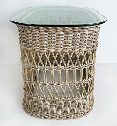 Henry Link Henry Link Lexington Wicker Glass Coffee Table Side Table Set - 4522993