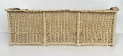Henry Link Henry Link Newly Upholstered Painted Coastal Rattan Sofa - 3502987