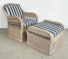 Henry Link Henry Link Rattan Lounge Chairs Ottomans New Sunbrella Upholstery 2 pairs - 4571960