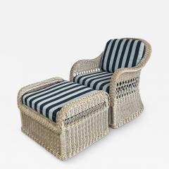 Henry Link Henry Link Rattan Lounge Chairs Ottomans New Sunbrella Upholstery 2 pairs - 4574242