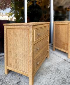 Henry Link Henry Link Woven Wicker 3 Drawer Chests for Lexington Pair - 4245481