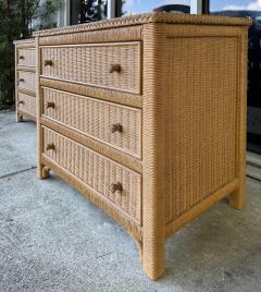 Henry Link Henry Link Woven Wicker 3 Drawer Chests for Lexington Pair - 4245485