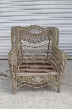 Henry Link Vintage Henry Link Style Wicker Lounge Chairs Set of 3  - 4190435