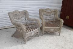 Henry Link Vintage Henry Link Style Wicker Lounge Chairs Set of 3  - 4190453