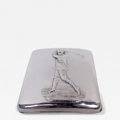 Henry Matthews Antique English Victorian Swinging Golfer Cigarette Case - 4383726