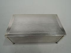 Henry Matthews English Art Deco Sterling Silver Box 1930 - 3757760