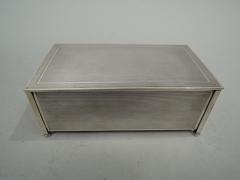 Henry Matthews English Art Deco Sterling Silver Box 1930 - 3757762