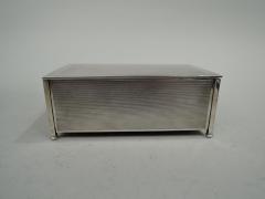 Henry Matthews English Art Deco Sterling Silver Box 1930 - 3757763