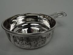 Henry N McChesney Antique American Edwardian Sterling Silver Nursery Rhyme Porringer - 3758017