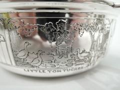 Henry N McChesney Antique American Edwardian Sterling Silver Nursery Rhyme Porringer - 3758020