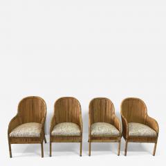 Henry Olko Vintage Henry Olko Set of 4 Bamboo Chairs - 4759383