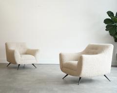 Henry P Glass Lounge Chairs by Henry Glass in Oatmeal Boucl C 1950s - 4534720