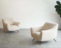 Henry P Glass Lounge Chairs by Henry Glass in Oatmeal Boucl C 1950s - 4534721