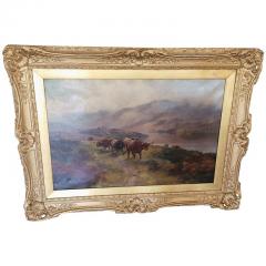 Henry Robinson Hall 19C Oil on Canvas of Highland Rovers at Loch Earn by HR Hall - 2829322