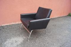 Henry Rolschau Leather and Steel Armchair by Henry Rolschau M bler - 3332460